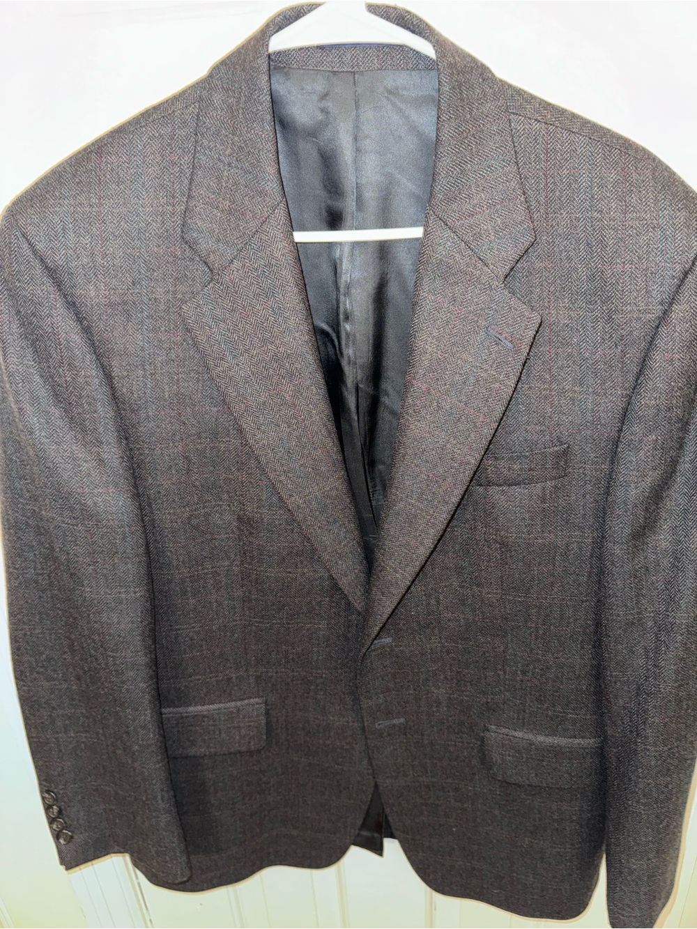 Ralph Lauren Men's Dark Brown / Grey Herringbone Sport Coat